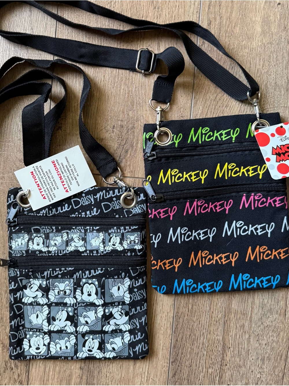 2 NWT MICKEY MOUSE & Minnie/Daisy  Crossbody Bags